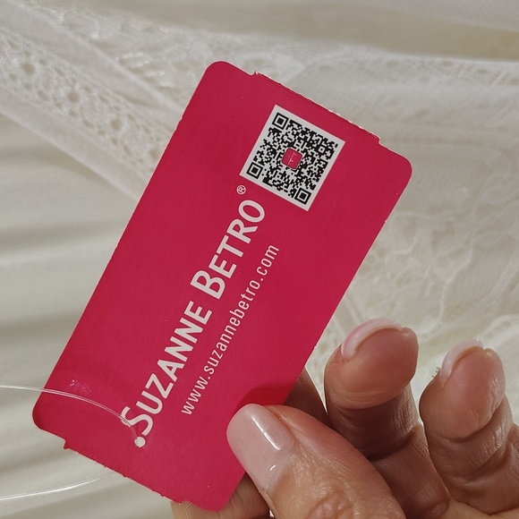 Suzanne Betro White Lace Overlay Tank Top size 2X New With Tags - Picture 4 of 7